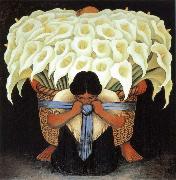 Diego Rivera Series of Flower oil painting